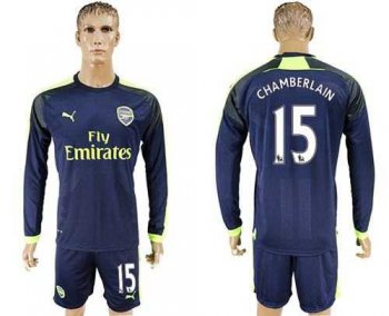 Arsenal #15 Chamberlain Sec Away Long Sleeves Soccer Club Jersey