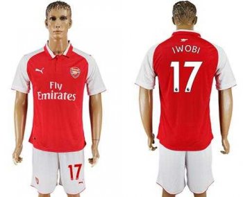 Arsenal #17 Iwobi Home Soccer Club Jersey