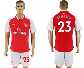 Arsenal #23 Welbeck Home Soccer Club Jersey