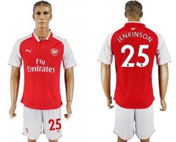 Arsenal #25 Jenkinson Home Soccer Club Jersey