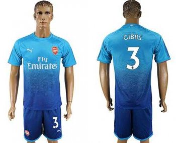 Arsenal #3 Gibbs Away Soccer Club Jersey