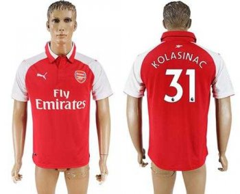 Arsenal #31 Kolasinac Home Soccer Club Jersey