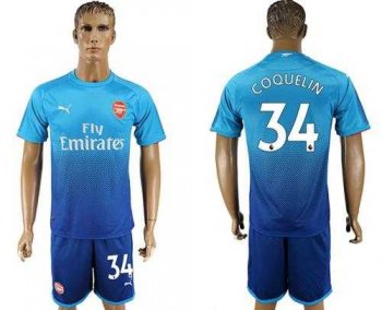 Arsenal #34 Coquelin Away Soccer Club Jersey