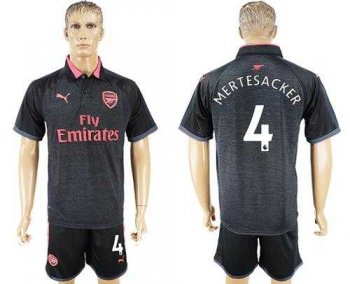 Arsenal #4 Mertesacker Sec Away Soccer Club Jersey