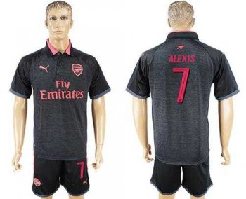 Arsenal #7 Alexis Black Red Soccer Club Jersey