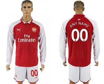 Arsenal Personalized Home Long Sleeves Soccer Club Jersey