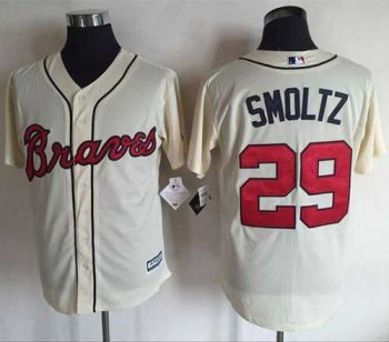 Atlanta Braves #29 John Smoltz Cream New Cool Base Stitched MLB Jersey