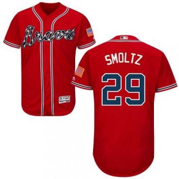 Atlanta Braves #29 John Smoltz Red Flexbase Authentic Collection Stitched MLB Jersey