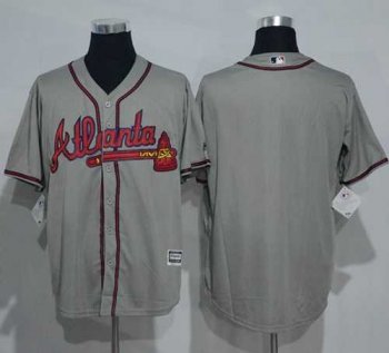 Atlanta Braves Blank Grey New Cool Base Stitched MLB Jersey