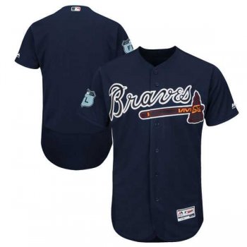 Atlanta Braves Blank Navy 2017 Spring Training Flexbase Authentic Collection Stitched Baseball Jersey