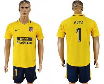 Atletico Madrid #1 Moya Away Soccer Club Jersey