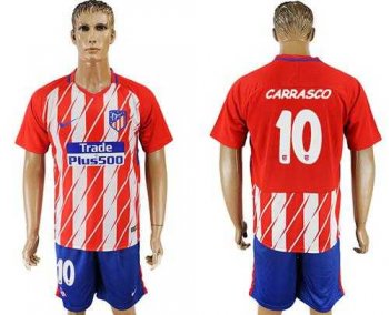 Atletico Madrid #10 Carrasco Home Soccer Club Jersey