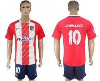 Atletico Madrid #10 Carrasco Home Soccer Club Jersey