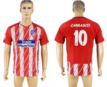 Atletico Madrid #10 Carrasco Home Soccer Club Jersey