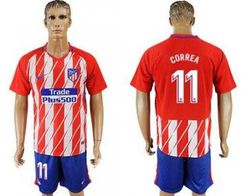 Atletico Madrid #11 Correa Home Soccer Club Jersey