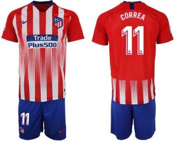 Atletico Madrid #11 Correa Home Soccer Club Jersey