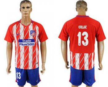 Atletico Madrid #13 Oblak Home Soccer Club Jersey