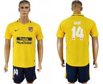 Atletico Madrid #14 Gabi Away Soccer Club Jersey