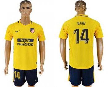 Atletico Madrid #14 Gabi Away Soccer Club Jersey