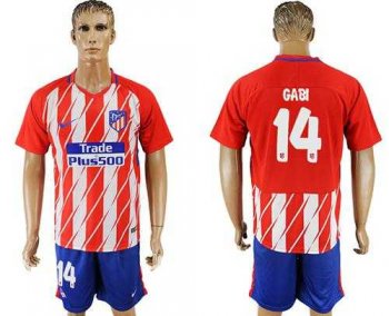 Atletico Madrid #14 Gabi Home Soccer Club Jersey