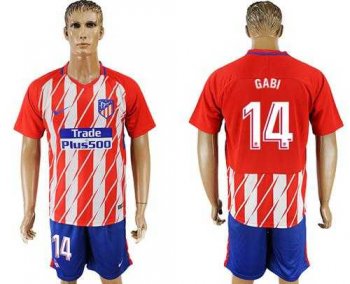 Atletico Madrid #14 Gabi Home Soccer Club Jersey