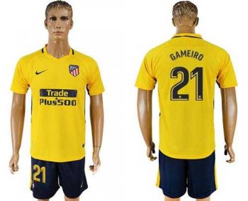 Atletico Madrid #21 Gameiro Away Soccer Club Jersey