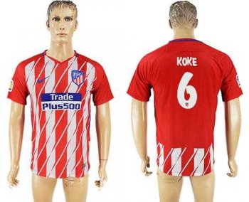 Atletico Madrid #6 Koke Home Soccer Club Jersey