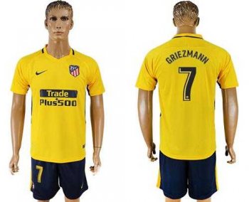 Atletico Madrid #7 Griezmann Away Soccer Club Jersey