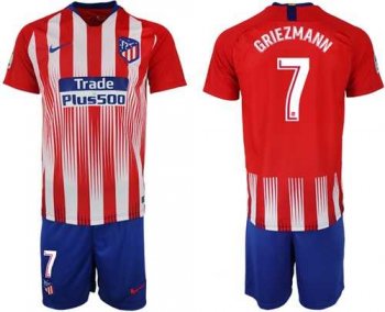 Atletico Madrid #7 Griezmann Home Soccer Club Jersey