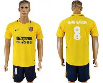 Atletico Madrid #8 Raul Garcia Away Soccer Club Jersey