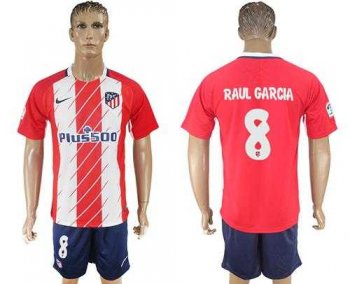 Atletico Madrid #8 Rual Garcia Home Soccer Club Jersey