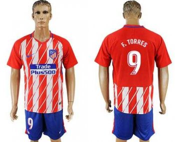 Atletico Madrid #9 F.Torres Home Soccer Club Jersey