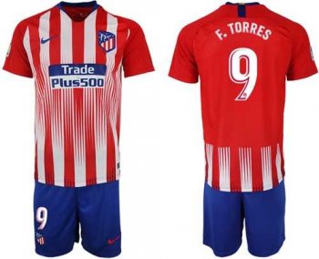 Atletico Madrid #9 F.Torres Home Soccer Club Jersey