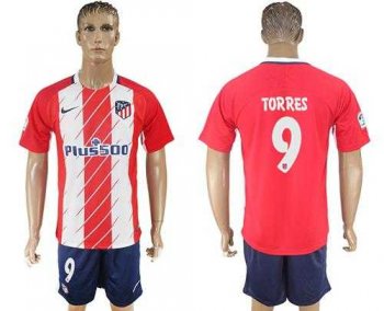 Atletico Madrid #9 Torres Home Soccer Club Jersey