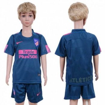 Atletico Madrid Blank Sec Away Kid Soccer Club Jersey