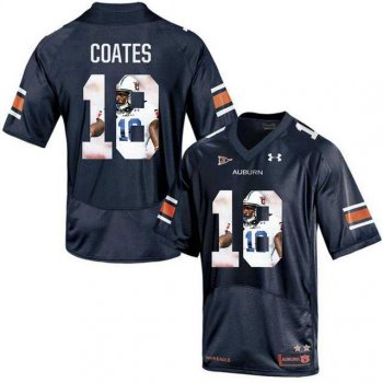 Auburn Tigers #18 Sammie Coates Navy With Portrait Print College Football Jersey2