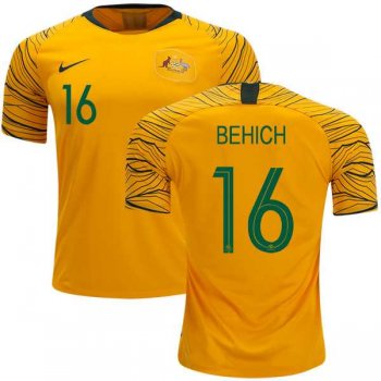 Australia #16 Behich Home Soccer Country Jersey