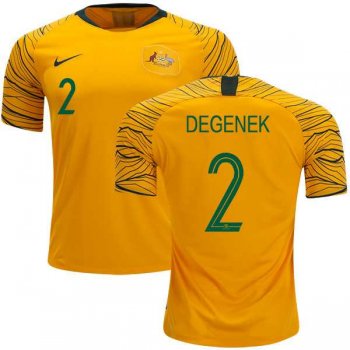 Australia #2 Degenek Home Soccer Country Jersey