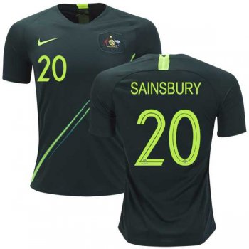 Australia #20 Sainsbury Away Soccer Country Jersey