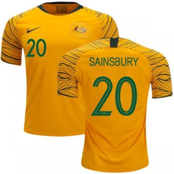 Australia #20 Sainsbury Home Soccer Country Jersey