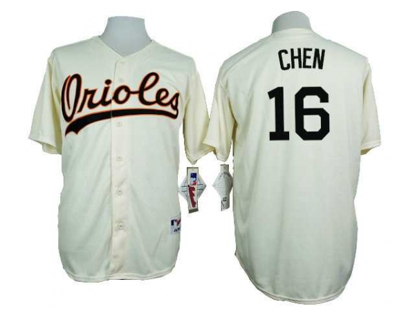 Baltimore Orioles #16 Wei Yin Chen Cream 1954 Turn Back The Clock Throwback Stitched Baseball Jersey