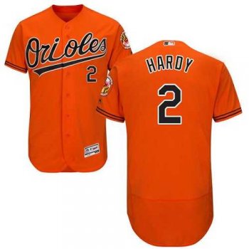 Baltimore Orioles #2 J.J. Hardy Orange Flexbase Authentic Collection Stitched MLB Jersey