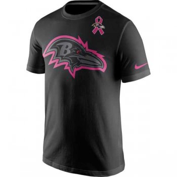 Baltimore Ravens Nike Breast Cancer Awareness Team Travel Performance T-Shirt Black