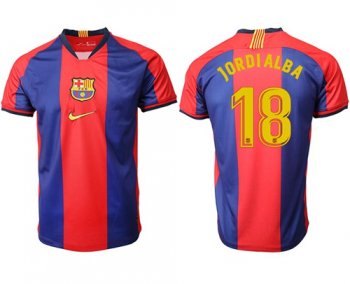 Barcelona #18 Jordi Alba Home Soccer Club Jersey