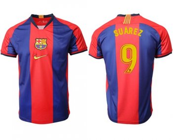 Barcelona #9 Suarez Home Soccer Club Jersey