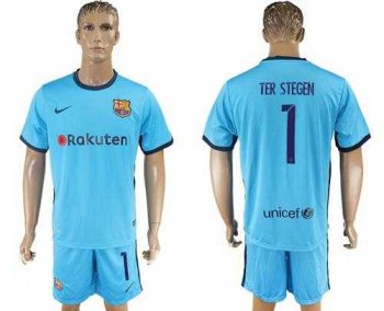 Barcelona #1 Ter Stegen Away Soccer Club Jersey