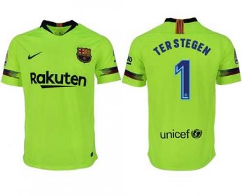 Barcelona #1 Ter Stegen Away Soccer Club Jersey