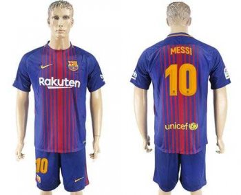 Barcelona #10 Messi Home Soccer Club Jersey