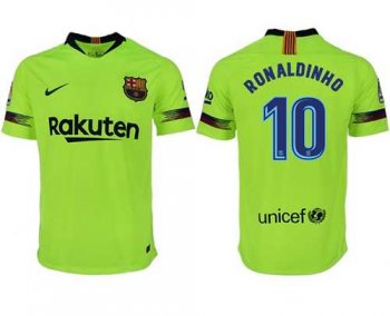 Barcelona #10 Ronaldinho Away Soccer Club Jersey