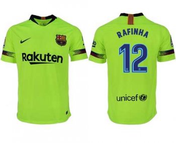 Barcelona #12 Rafinha Away Soccer Club Jersey